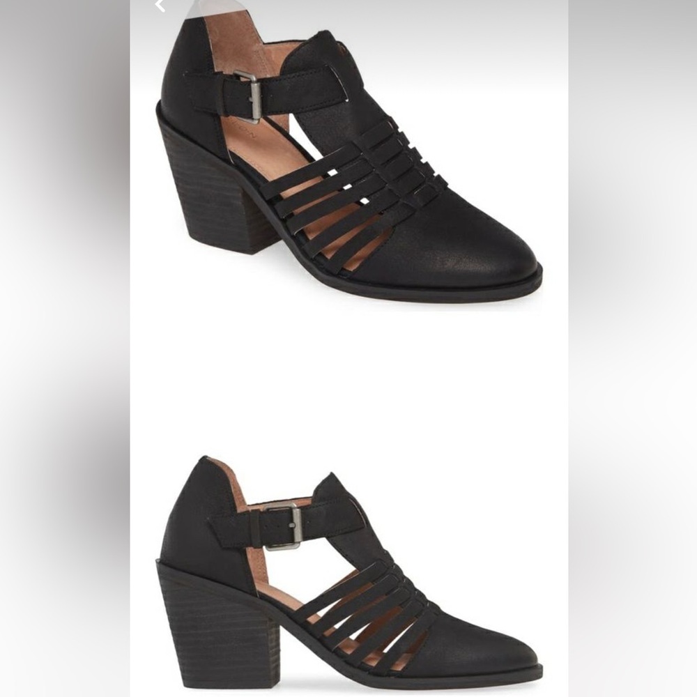 Caslon Sadie leather cut out booties